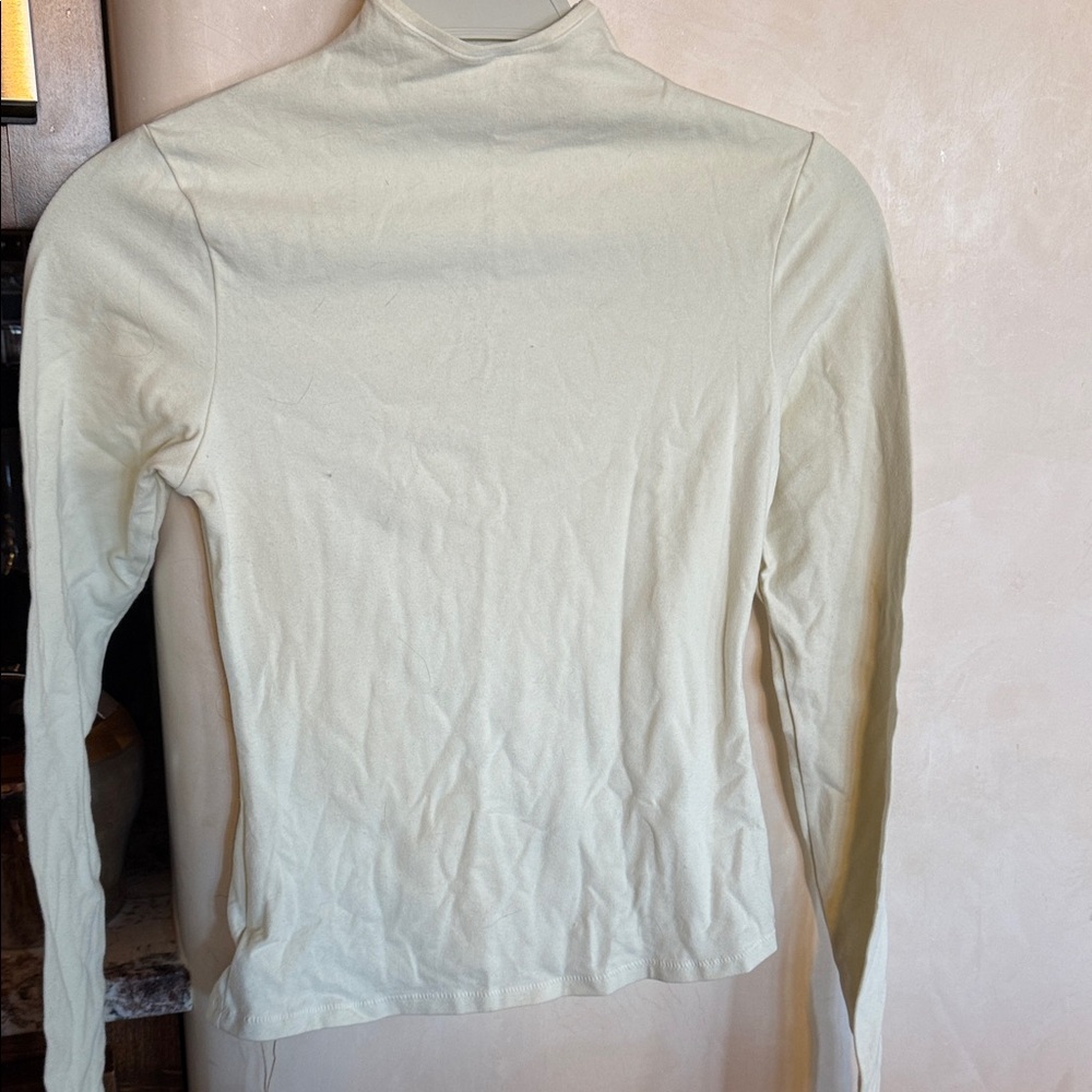 SKIMS Cream Long Sleeve Women's Top